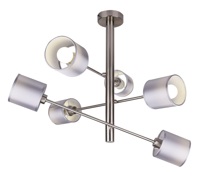 Żyrandol srebrny SAX 6xE14x40W wym:66x66x66 Candellux