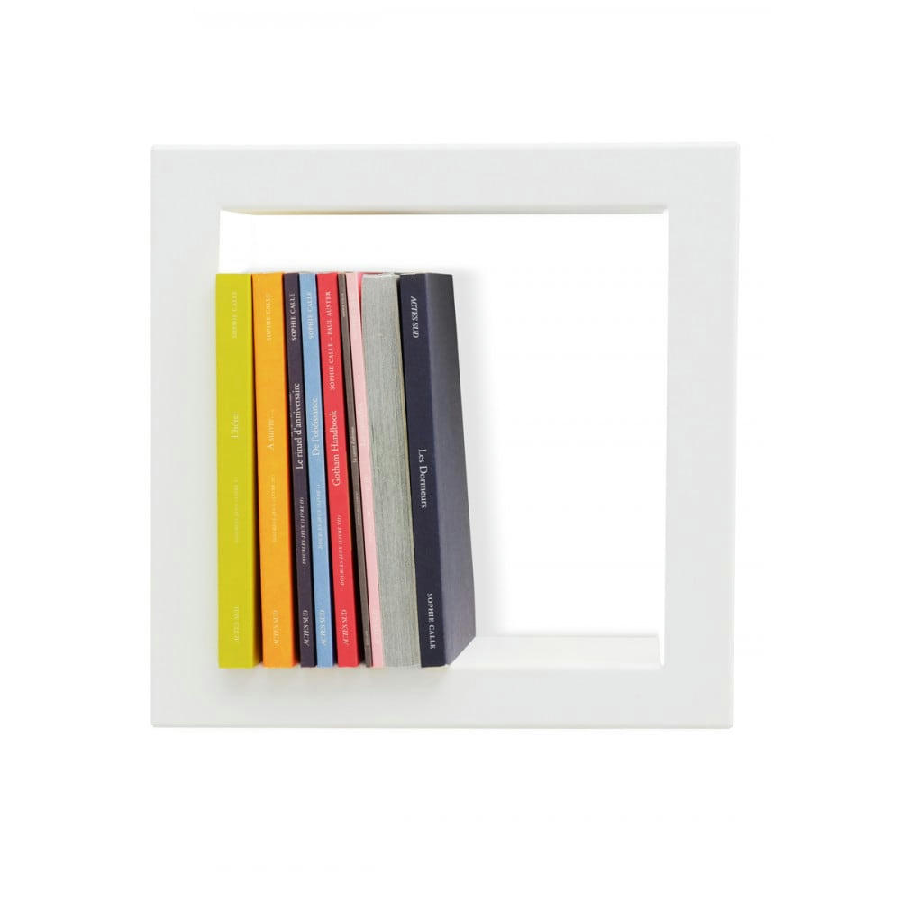 STICK - Etagère design carrée blanc 28x28x8.5cm