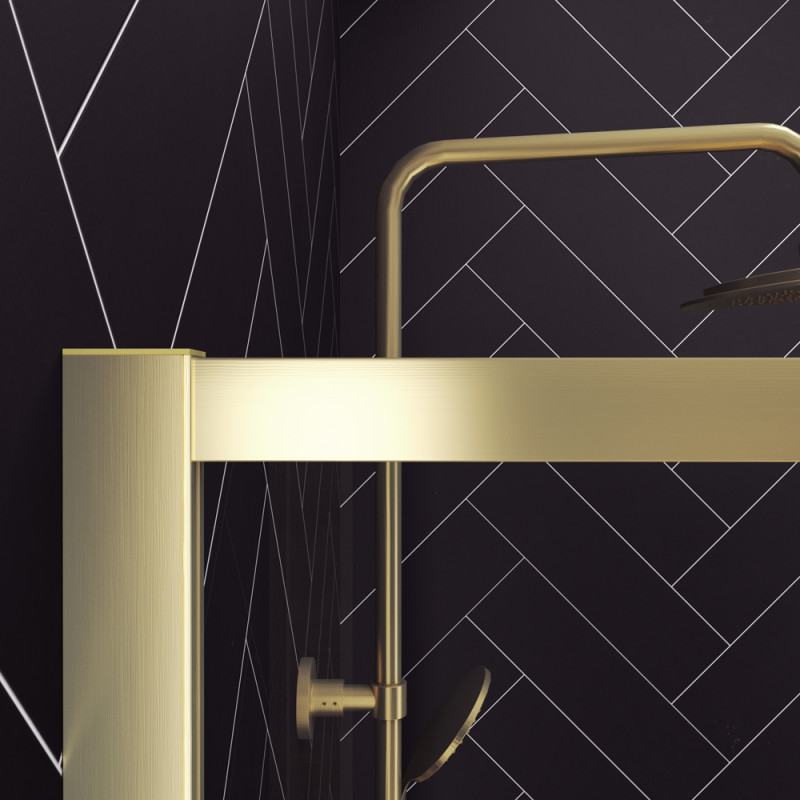Paroi de douche Golden Edge Shelf 120 x 200 cm AURLANE