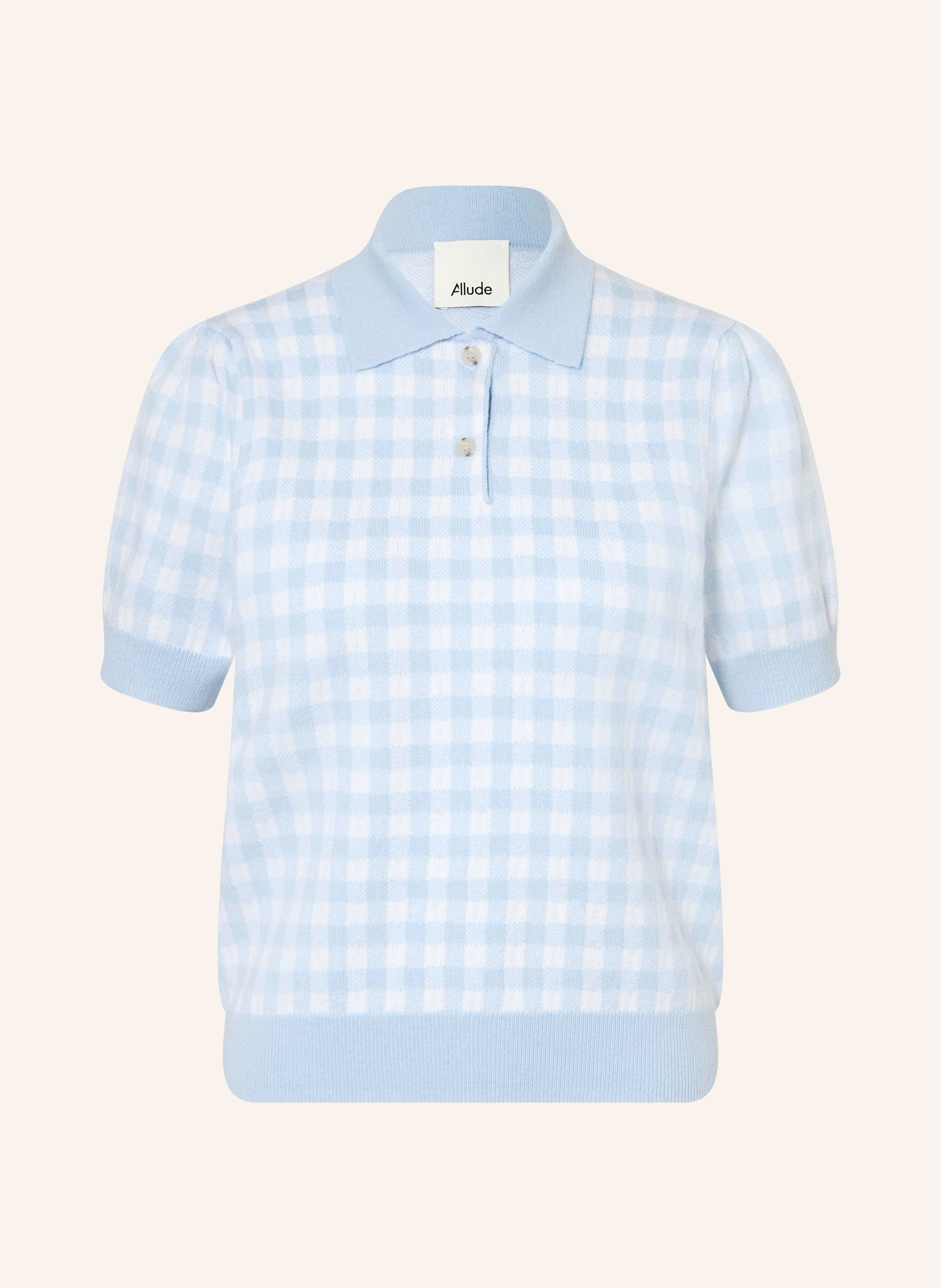 ALLUDE Strick-Poloshirt mit Cashmere