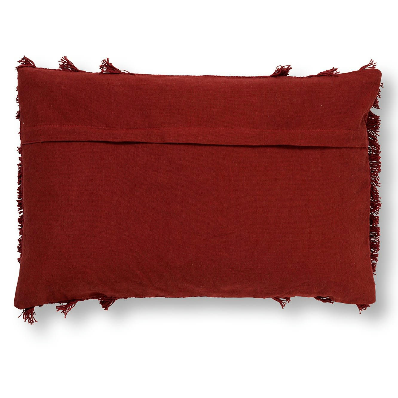 FARA - Housse de coussin rouge en coton-40x60 cm uni
