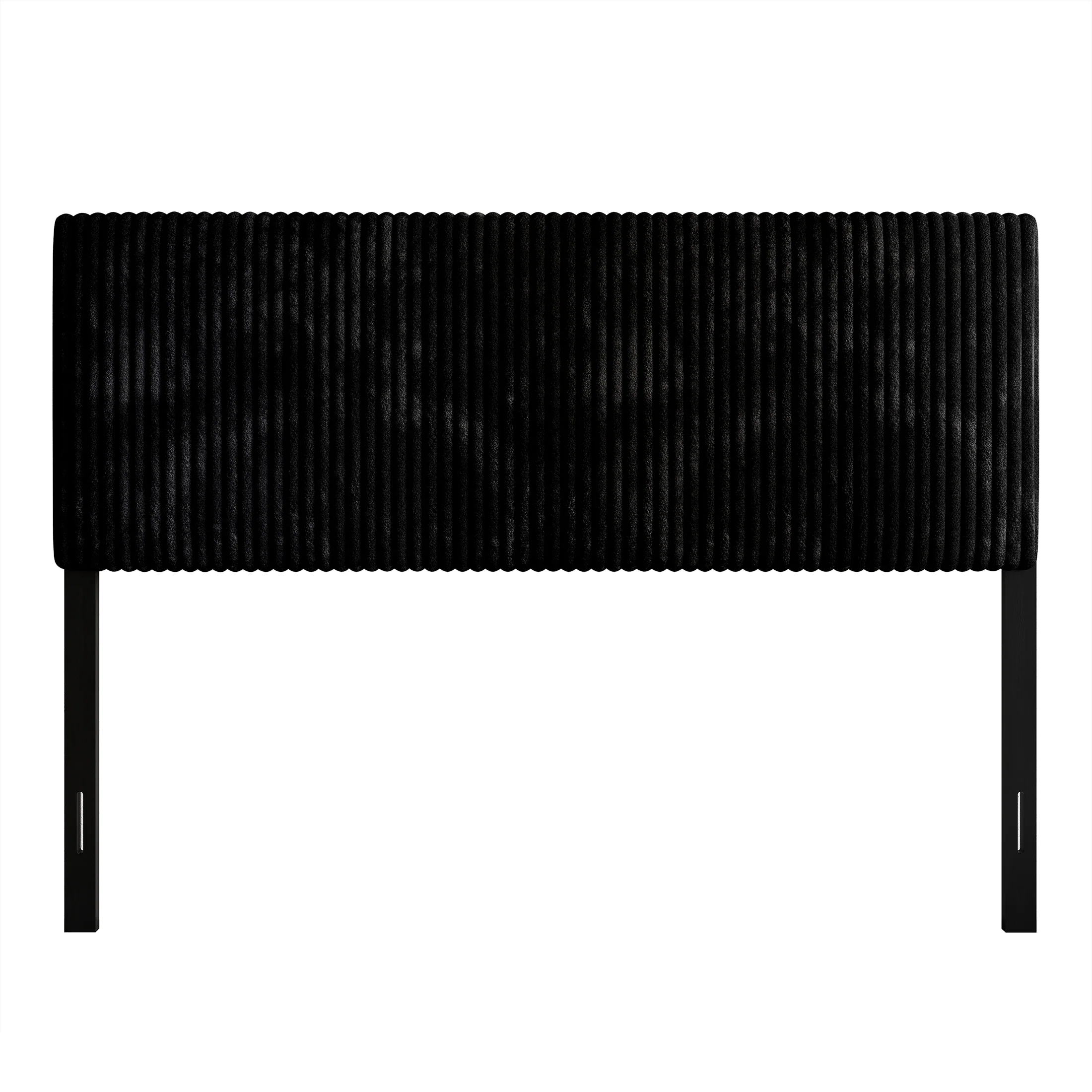 CraftPorch Corduroy Modern Upholstered Pleated Velvet Headboard