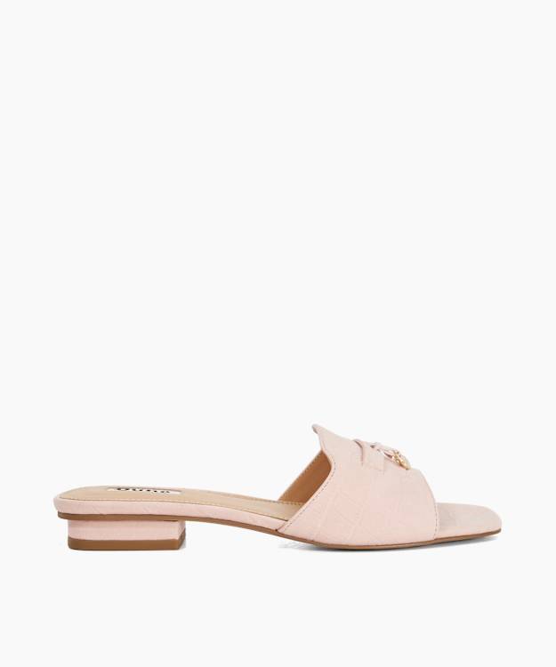 Lindo Pink - Leather Tassel Trim Mules