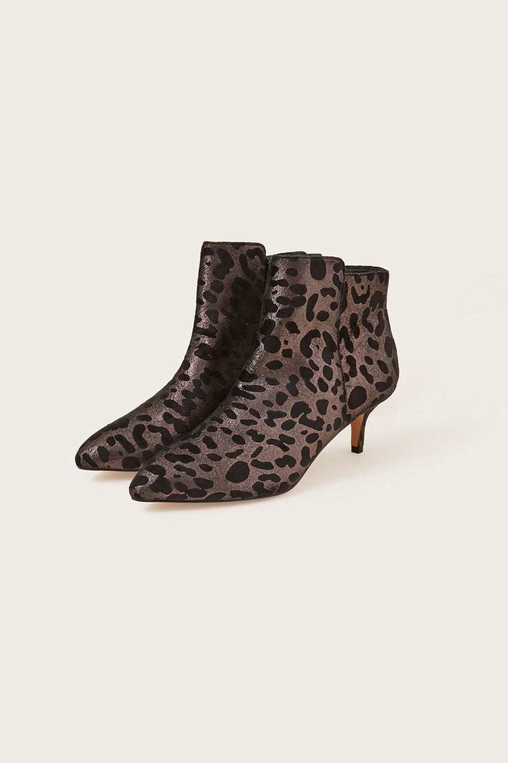 Monsoon Leopard Ankle Boots