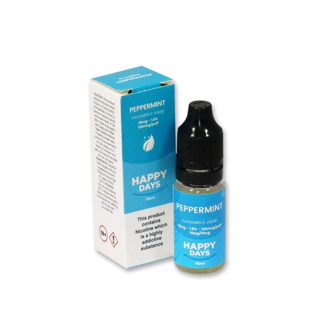 Happy Days Pepper Mint E-Liquid 18mg