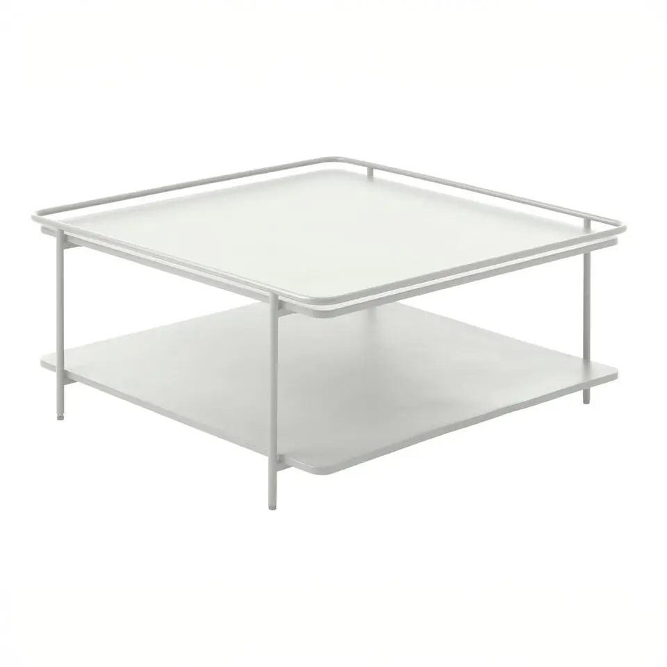 Salontafel Wit Metaal - 75x75x34,3cm - Yuba