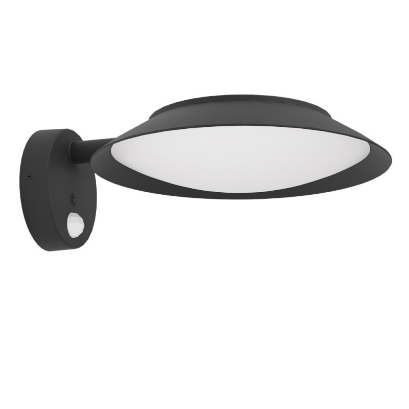 Applique LED solaire Cerrisi avec détecteur de mouvement noire 7 W EGLO
