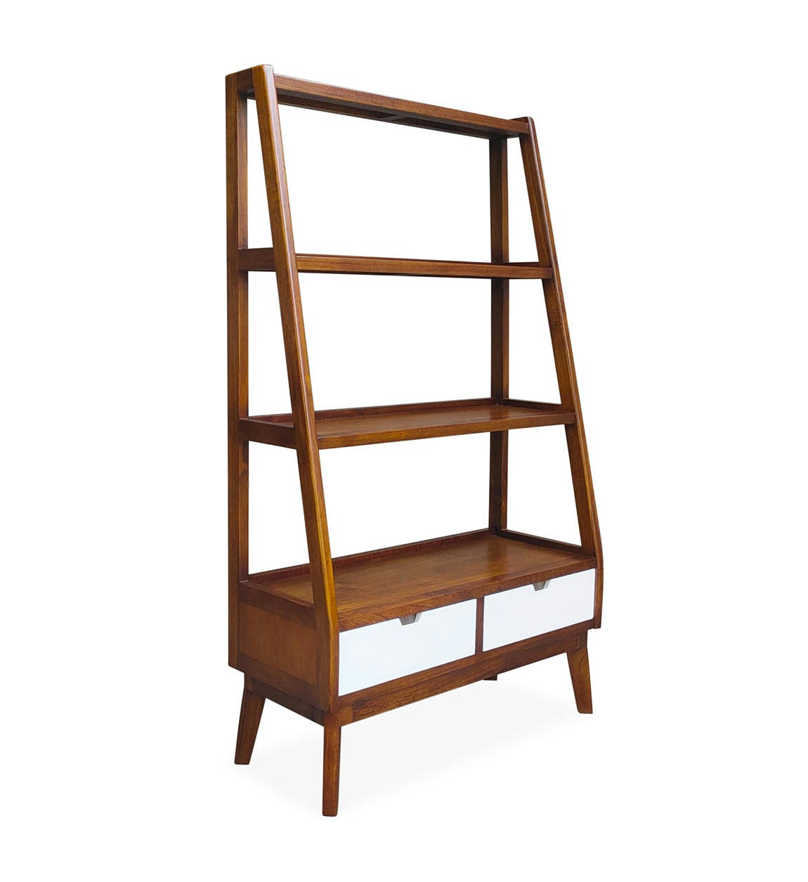 ARTIC - Bibliothèque en bois marron et blanc L 100 cm