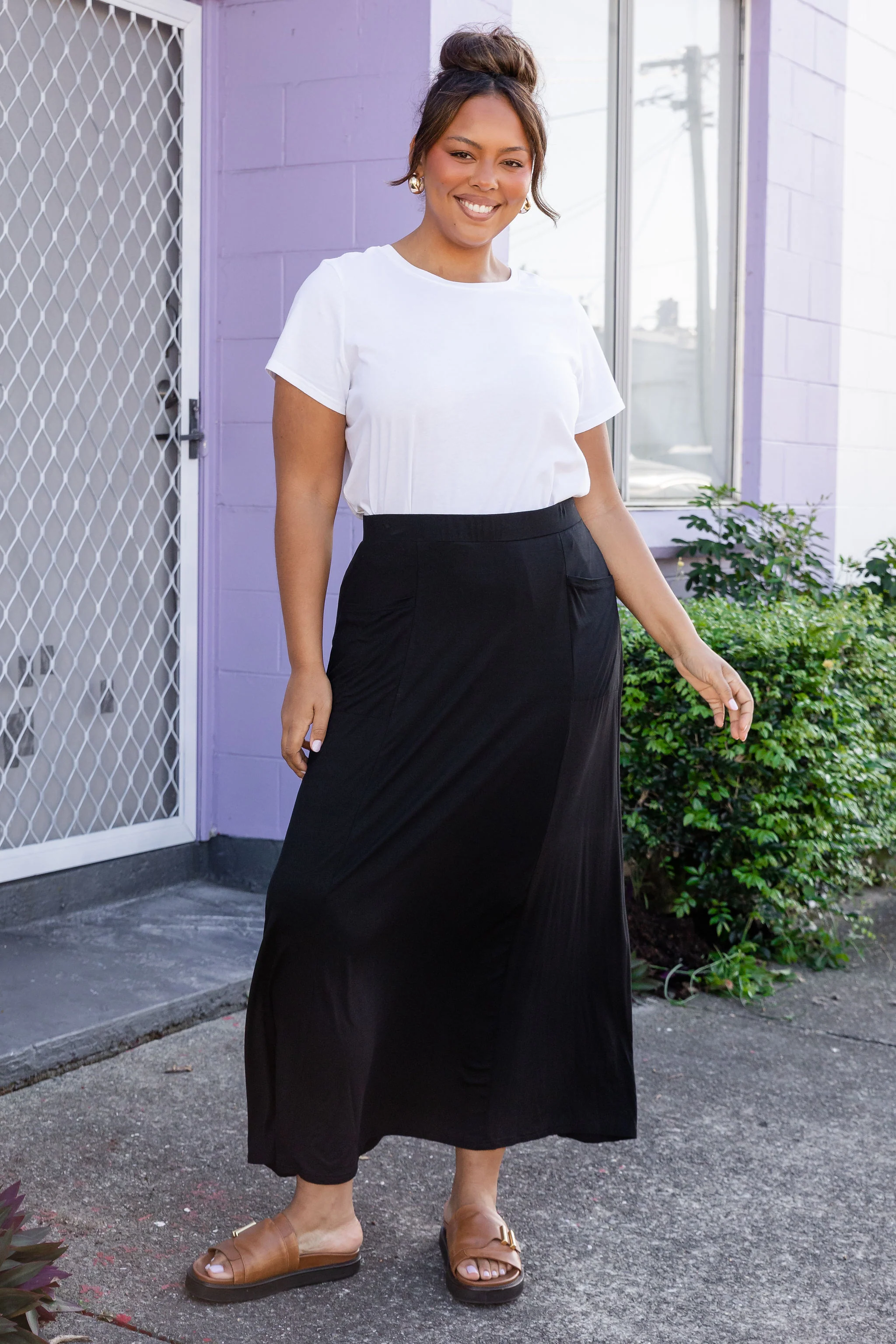 Olivia Maxi Skirt in Black