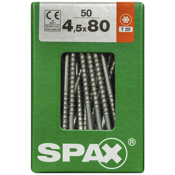Universalschraube, 4,5 mm, Stahl, 50 Stk., TRX 4,5x80 L