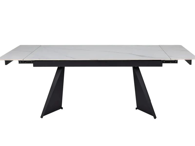 Stół rozkładany LACONI 160(220)x90 ceramiczny biały marmur/