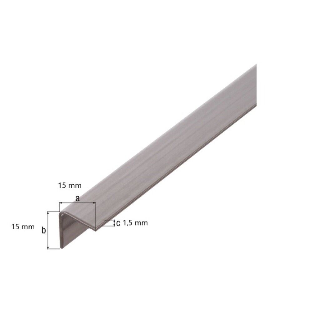 VINKELPROFIL GAH ALBERTS RUSTFRITT STÅL 1000X15X15MM