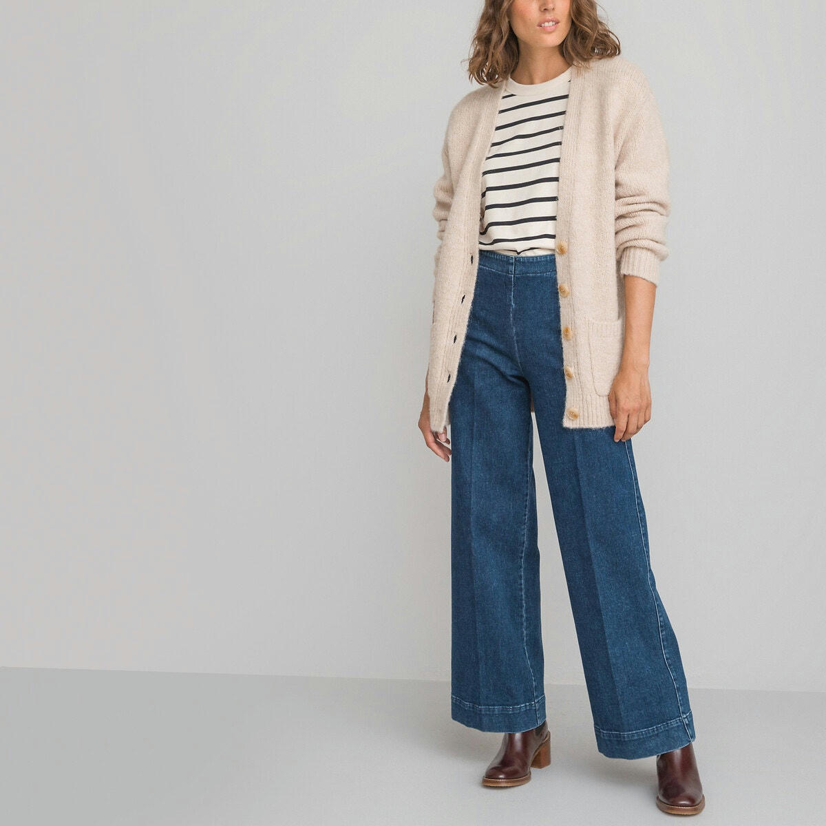 Gilet mi-long col V