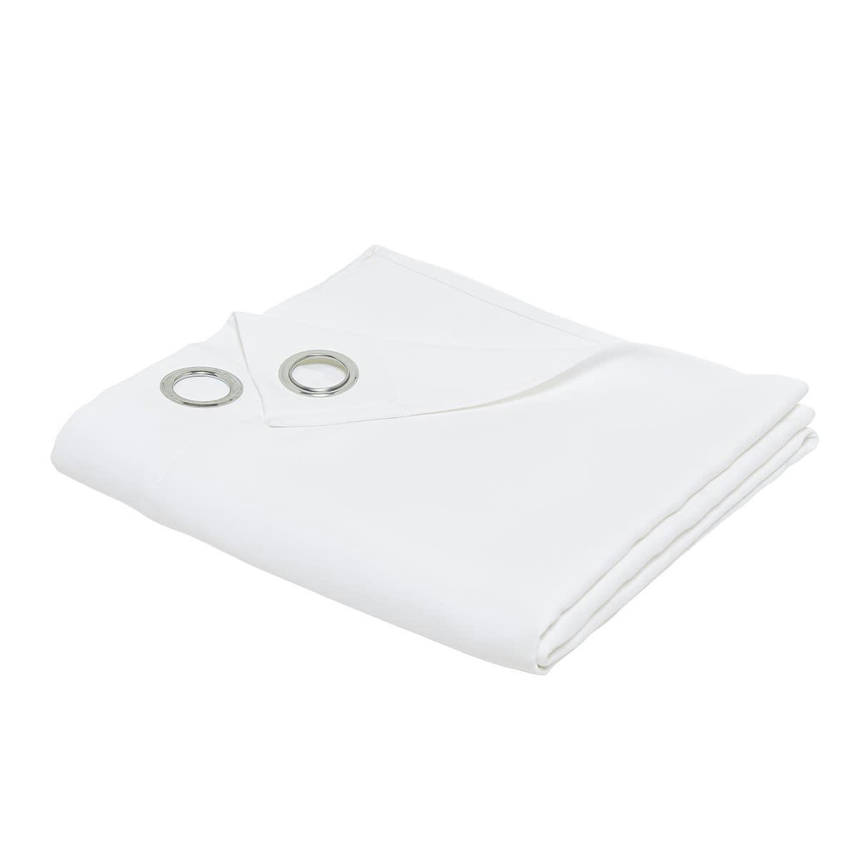 ESSENTIAL - Rideau occultant à oeillets en Polyester Blanc 140x240 cm