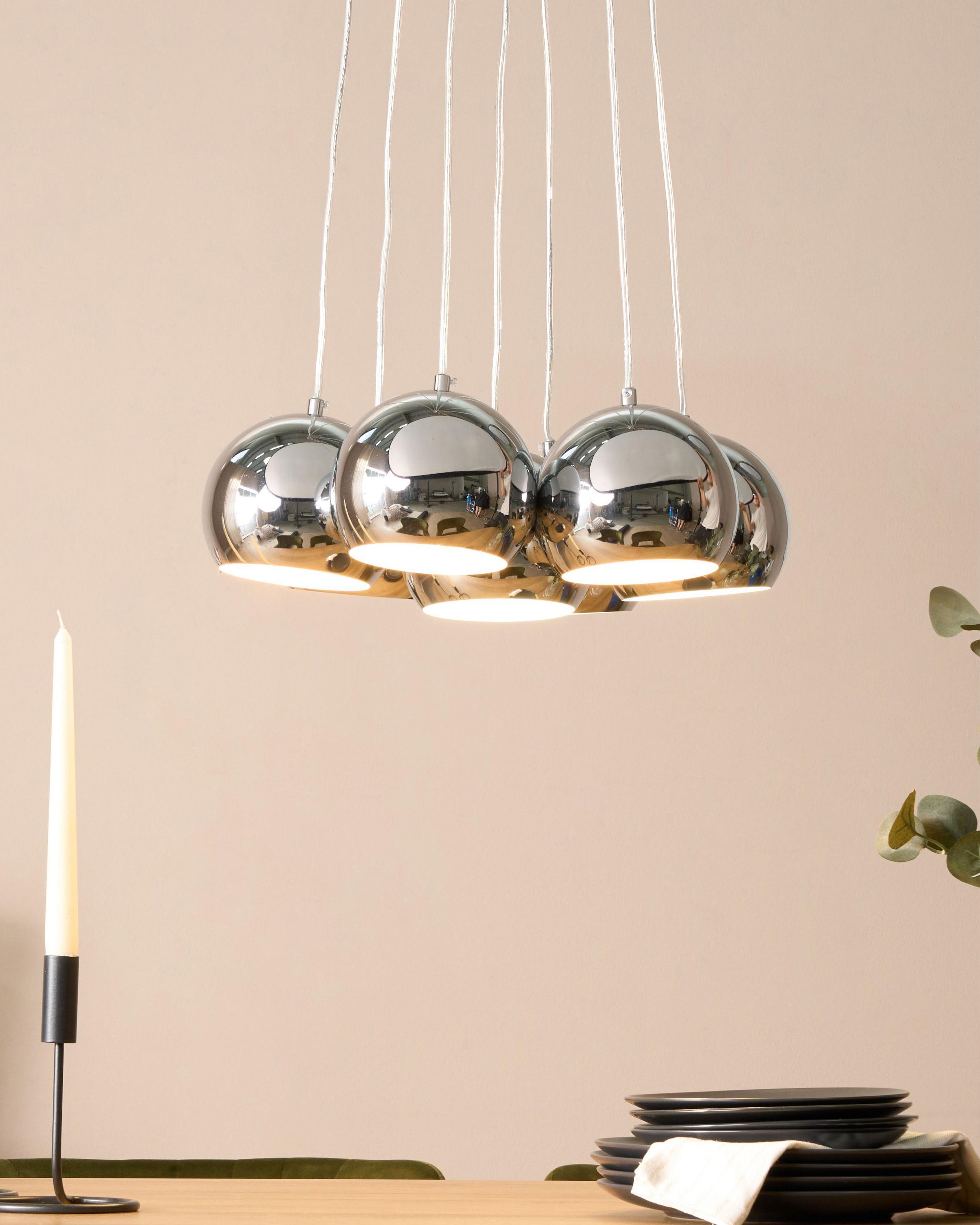 Pendant Lamp OLZA Metal Silver