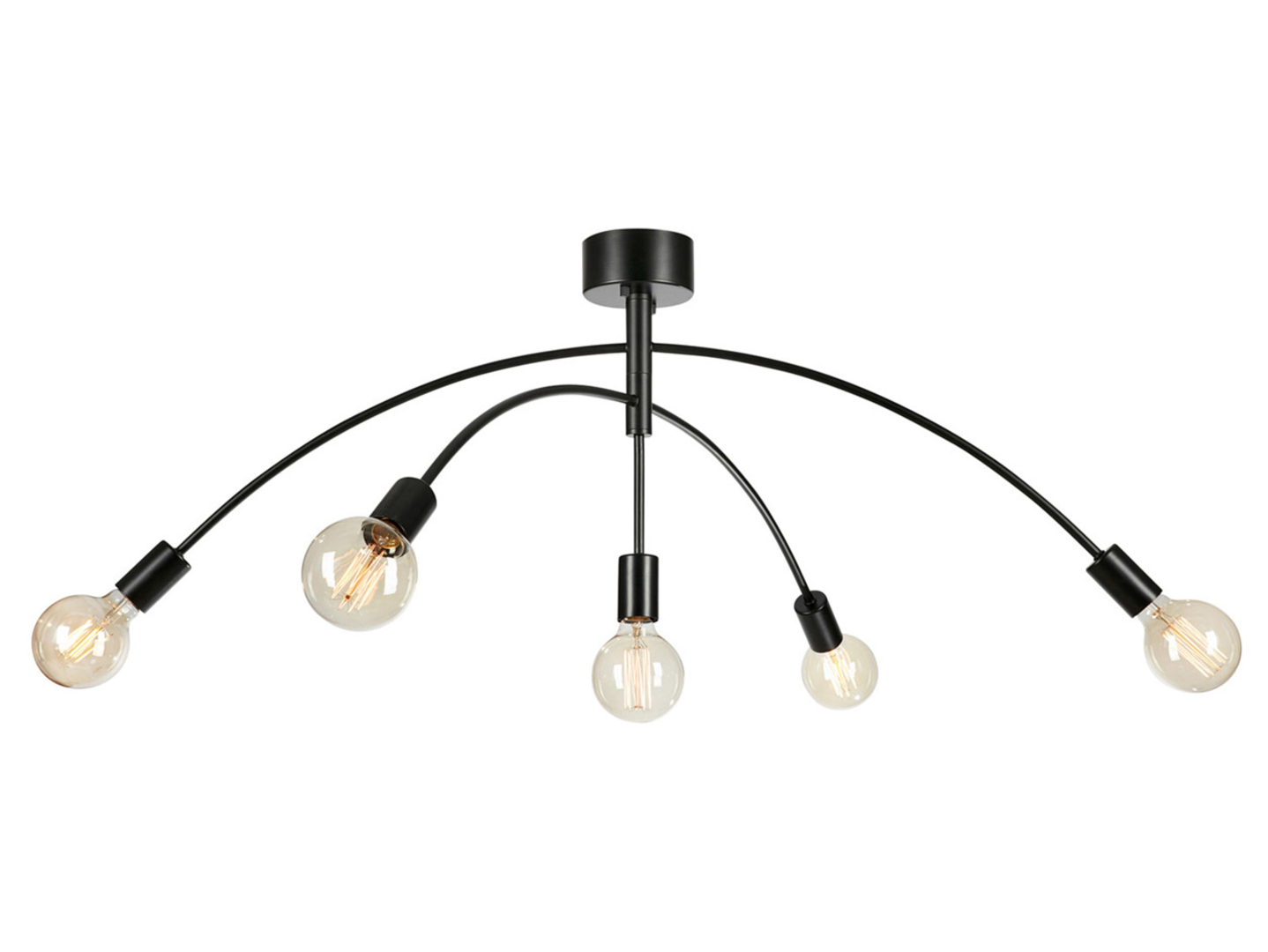 Lampa wisząca Crux 5-punktowa metalowa czarna