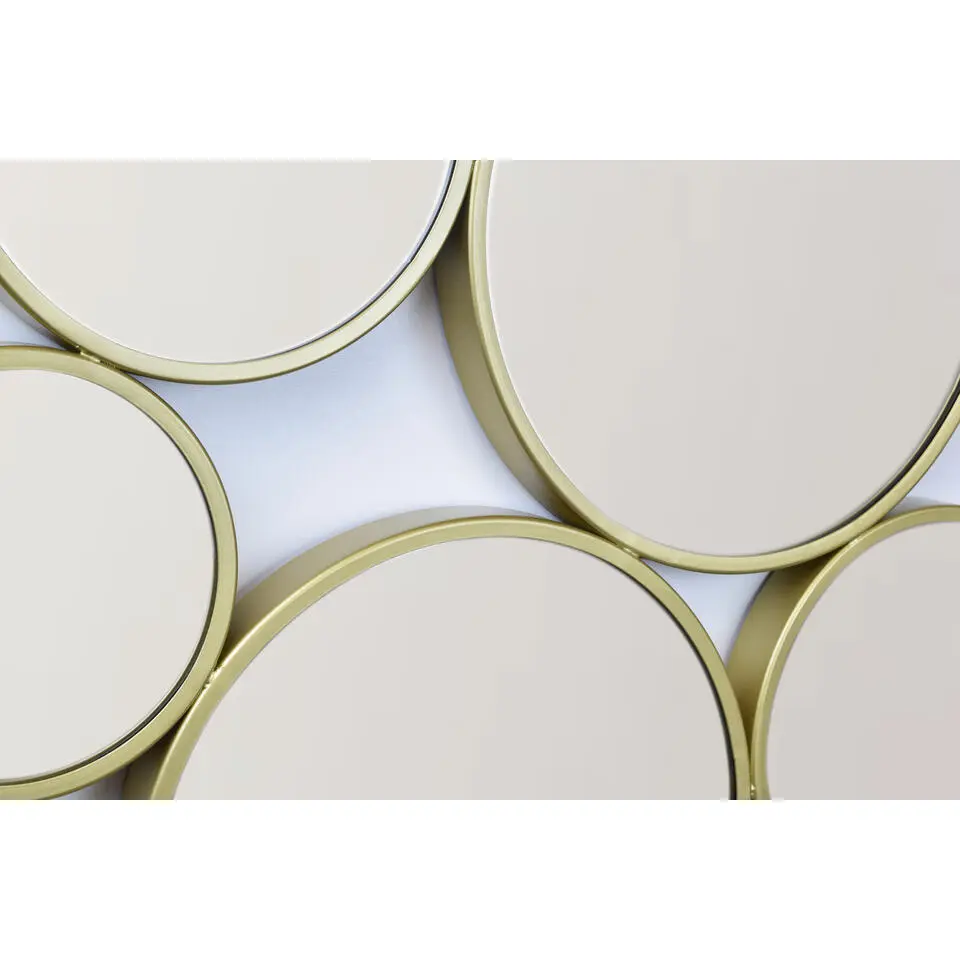 LOFT42 Bubbles Large Wandspiegel �?Goud - Metaal - 82x70x3