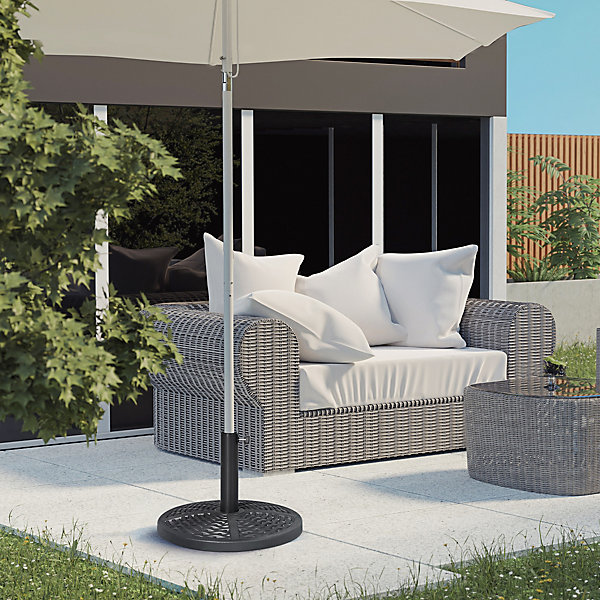 Parasol droit OUTSUNNY rond pied