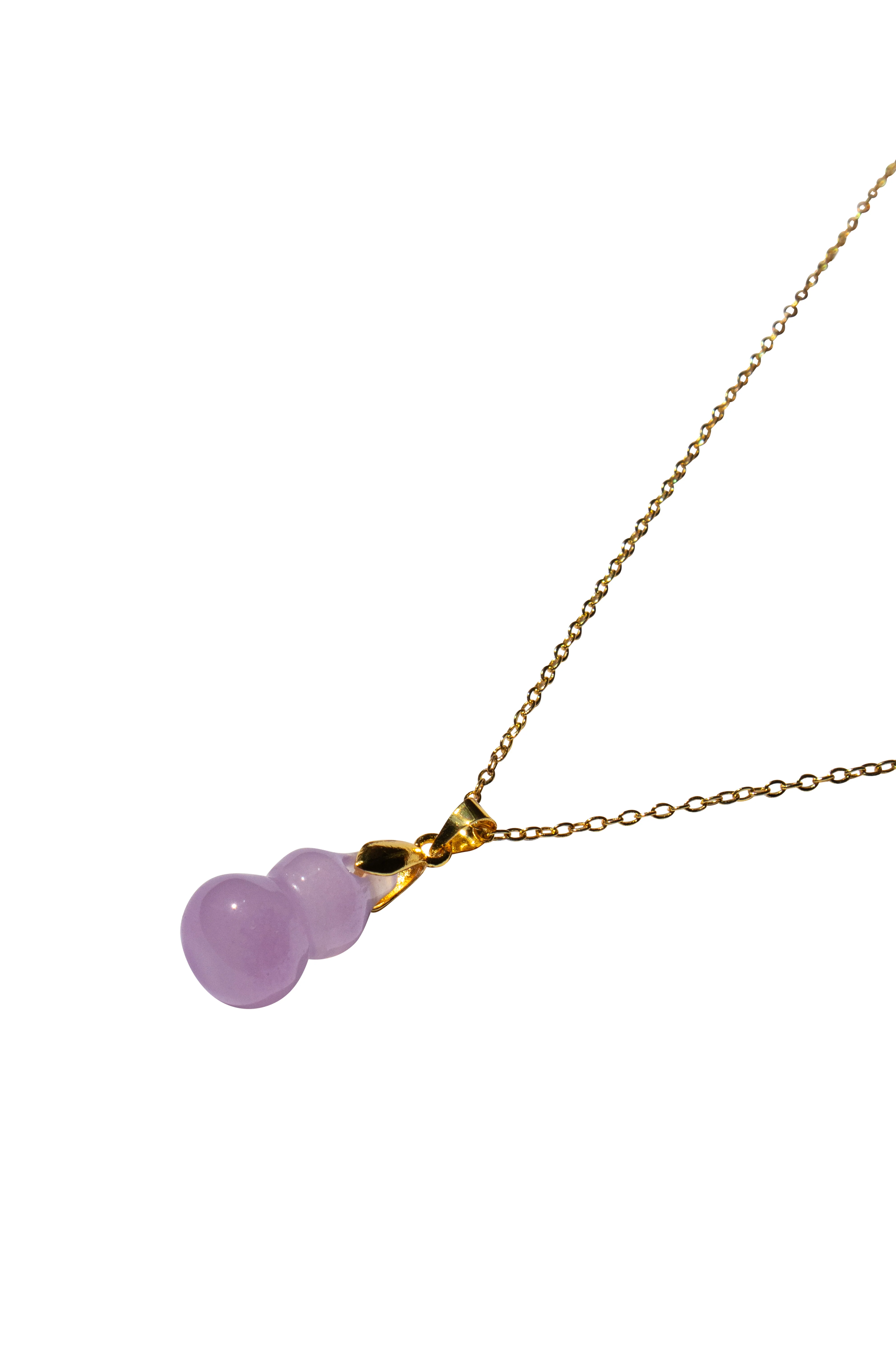 Hulu — Jade Stone Pendant Necklace in Purple