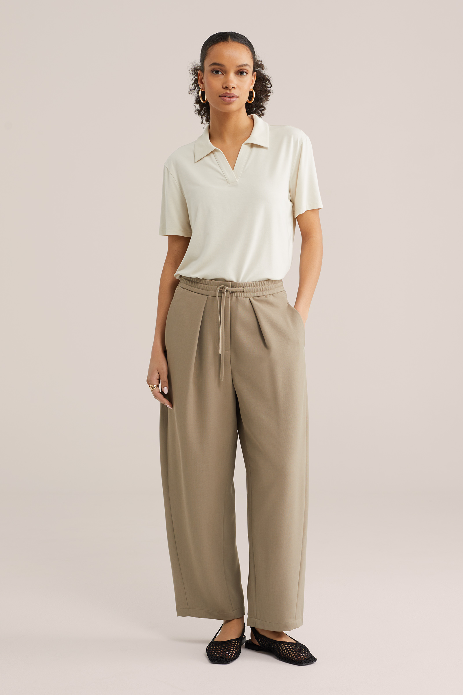 Dames Jersey T-shirt met polokraag