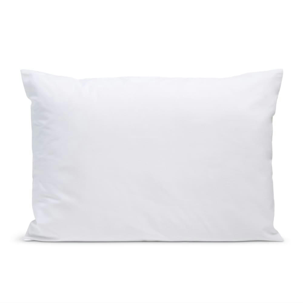 - Taie d'oreiller unie en percale de coton blanc 50x75cm