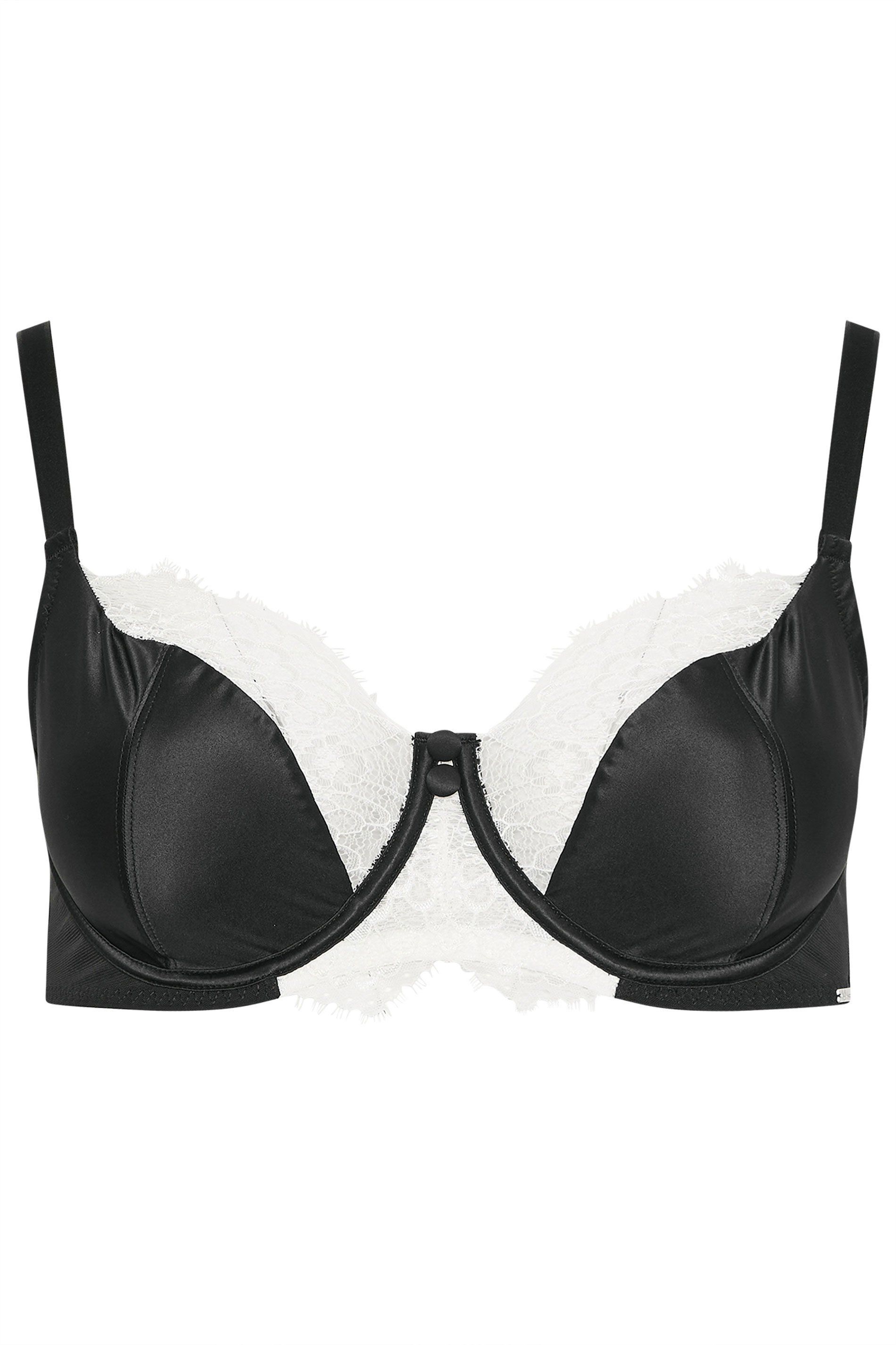 Yours Contrast Lace Non-Padded Underwired Bra