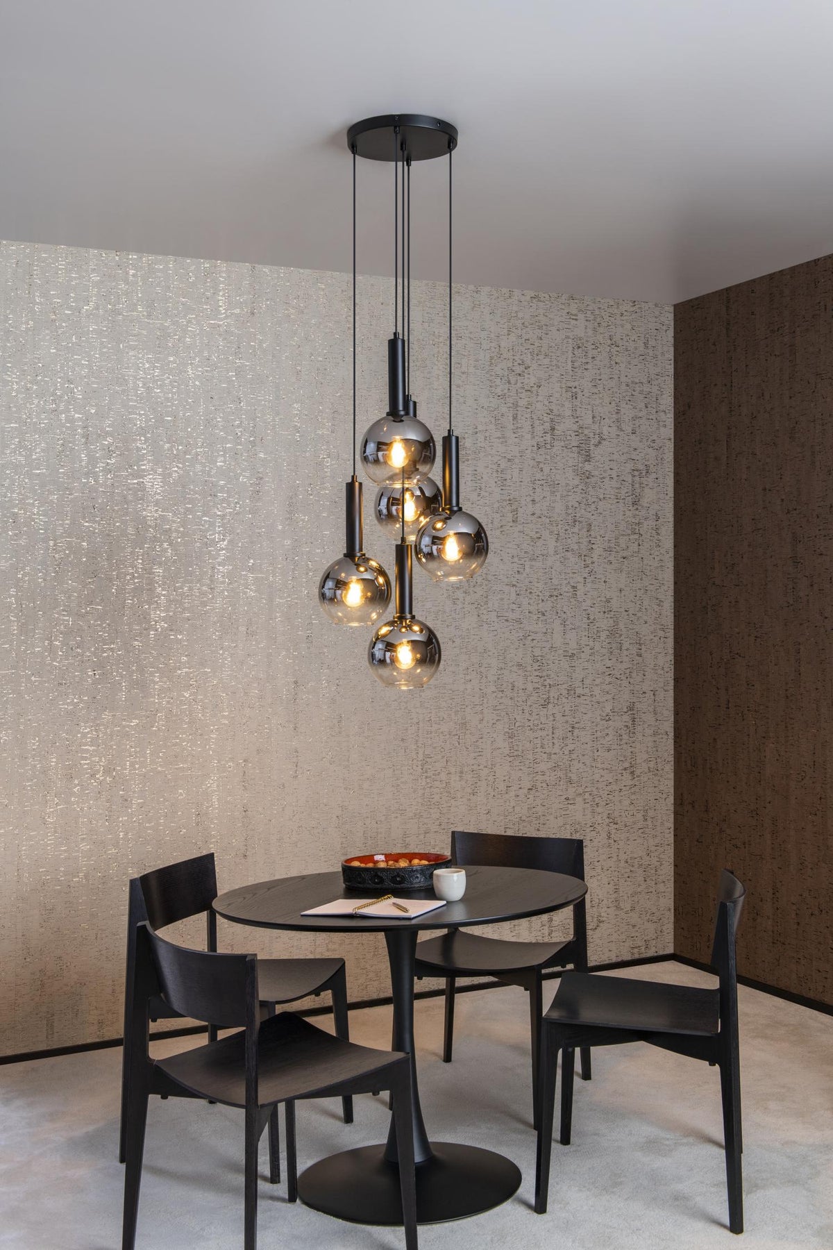 Lucide hanglamp MARIUS - 5xE27 - Zwart