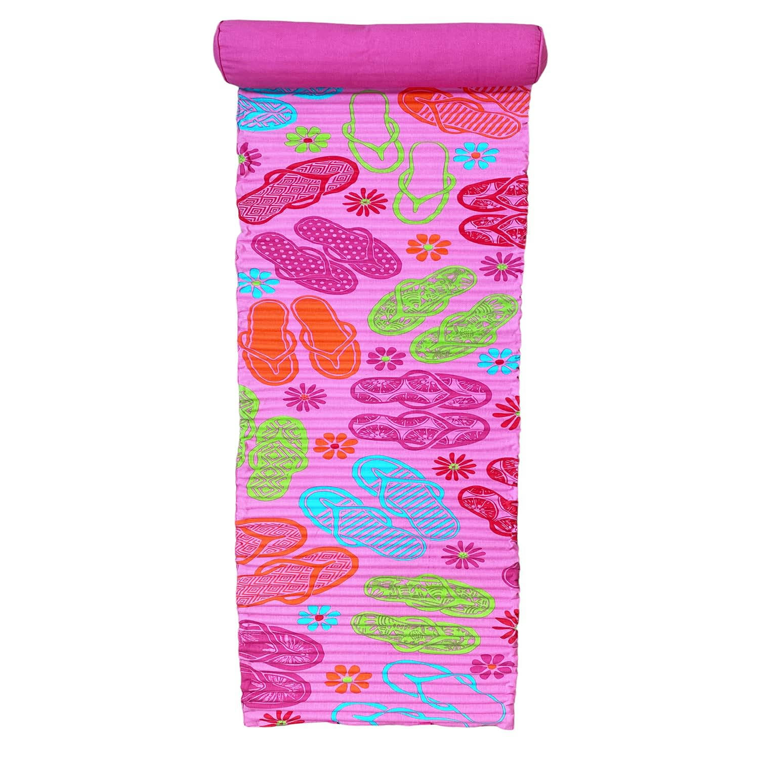 MATELAS POUR BAIN DE SOLEIL - Matelas de plage pour bain de soleil Flip Flop 60x180 rose