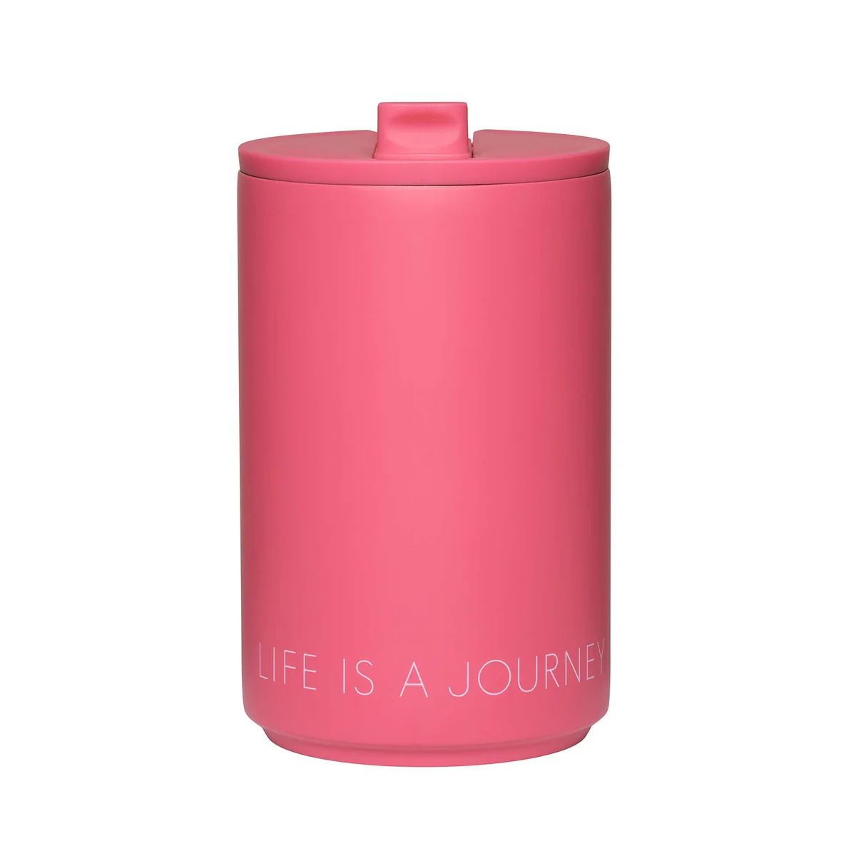 Design Letters - Thermo Cup 0.35 l, Life Is A Journey Take Me Along / cherry pink