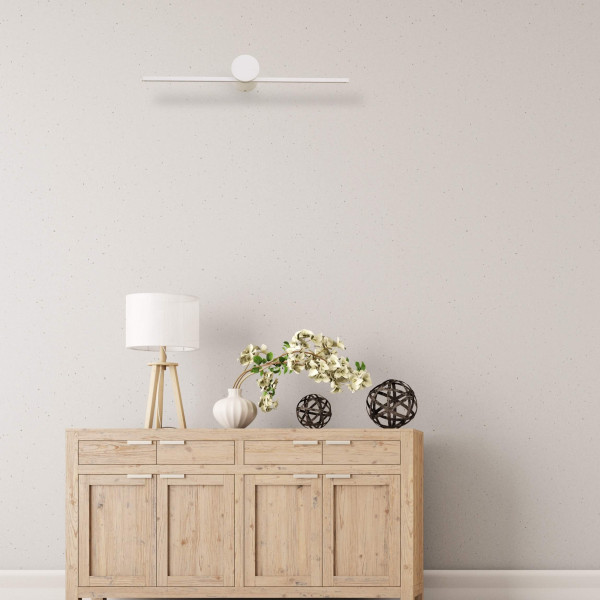 Kinkiet Modernbiały LED 1x6W 800lm wym:5,5x40x7,2cm IP44 Light Prestige