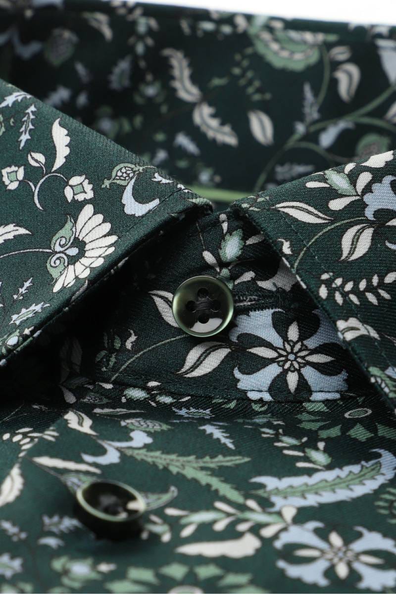 ETERNA Comfort Fit Hemd grün, Bedruckt