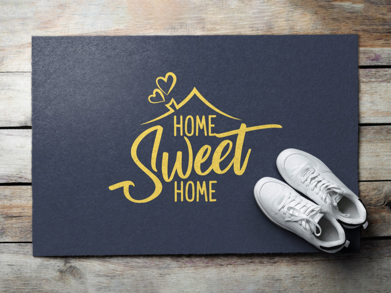 Wycieraczka zewnętrzna 60x40 Napis Sweet Home gościnna mata Tulup