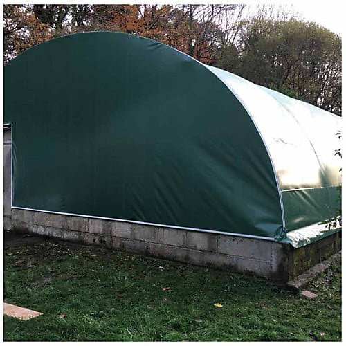Bâche 250 microns verte blanche opaque - Long 13.50 m, Larg 16 m