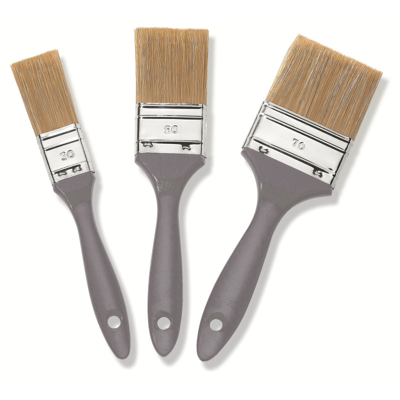 Set de pinceau plat pour lasure 3 pièces COLOR EXPERT