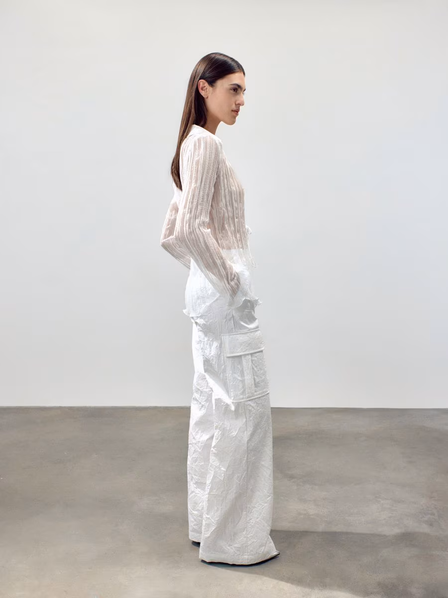 Crease Effect Trousers