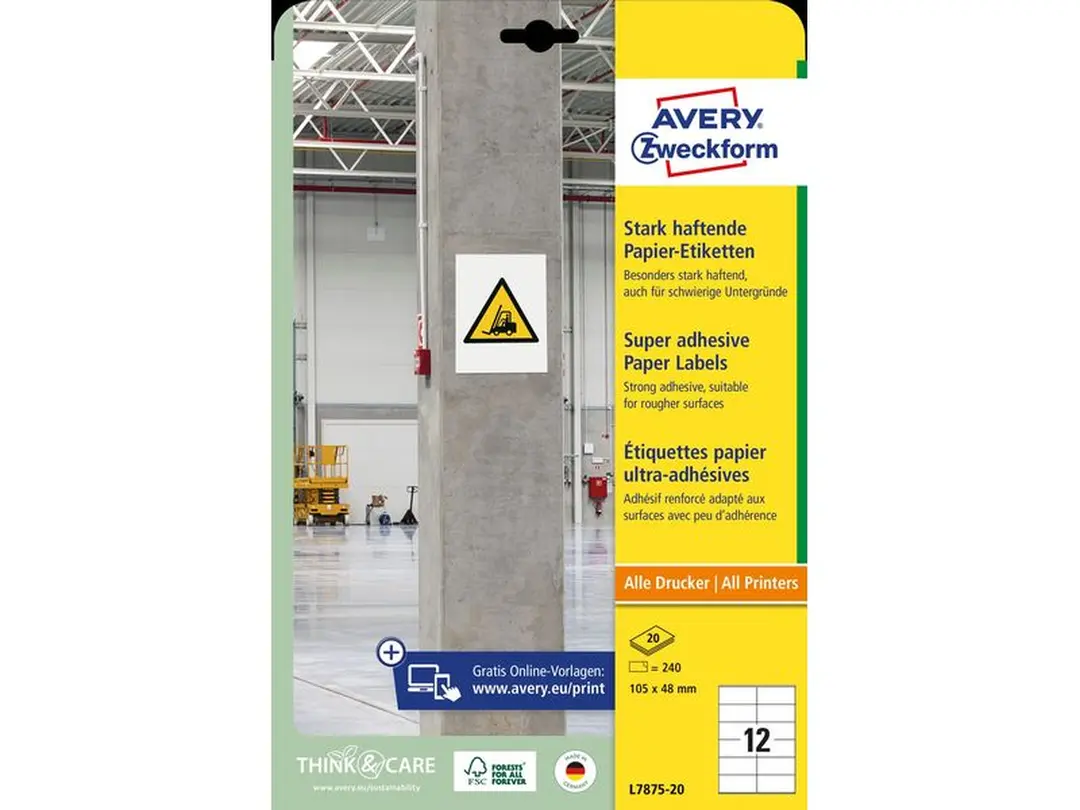 Etiketten 20er-Set L7875-20