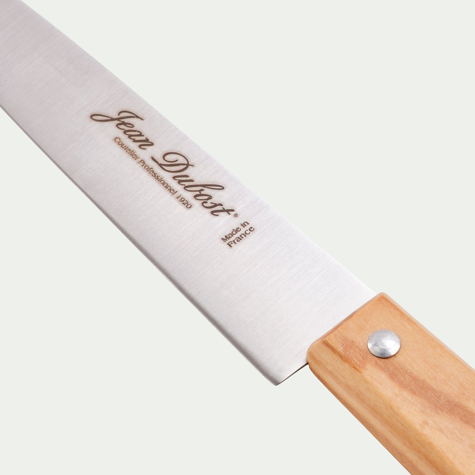 TRADITION - Couteau de cuisine en inox et bois d'olivier 28cm - naturel
