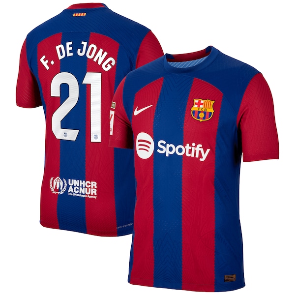 Frenkie de Jong Barcelona Nike 2023/24 Home Authentic Jersey - Royal/Aqua/White