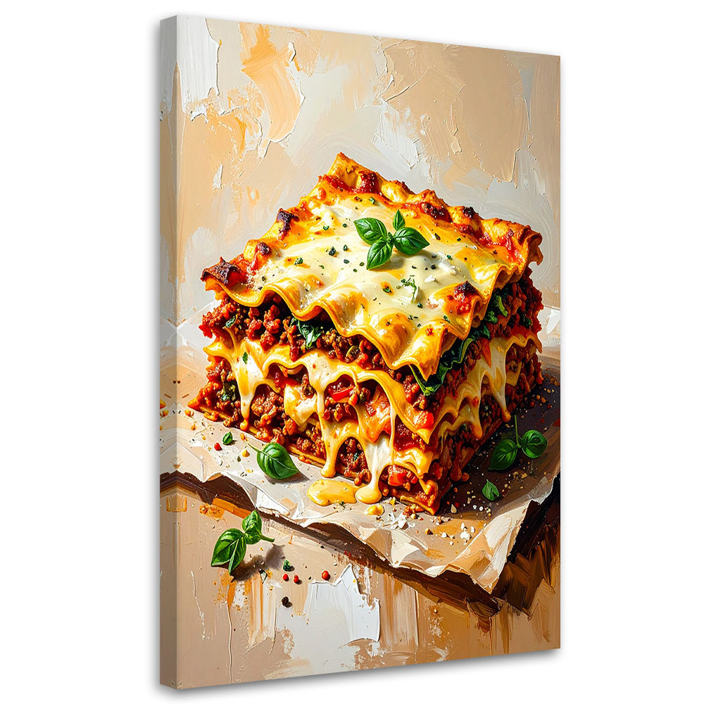 Obraz do kuchni baru jadalni, Lasagne Jedzenie 20x30