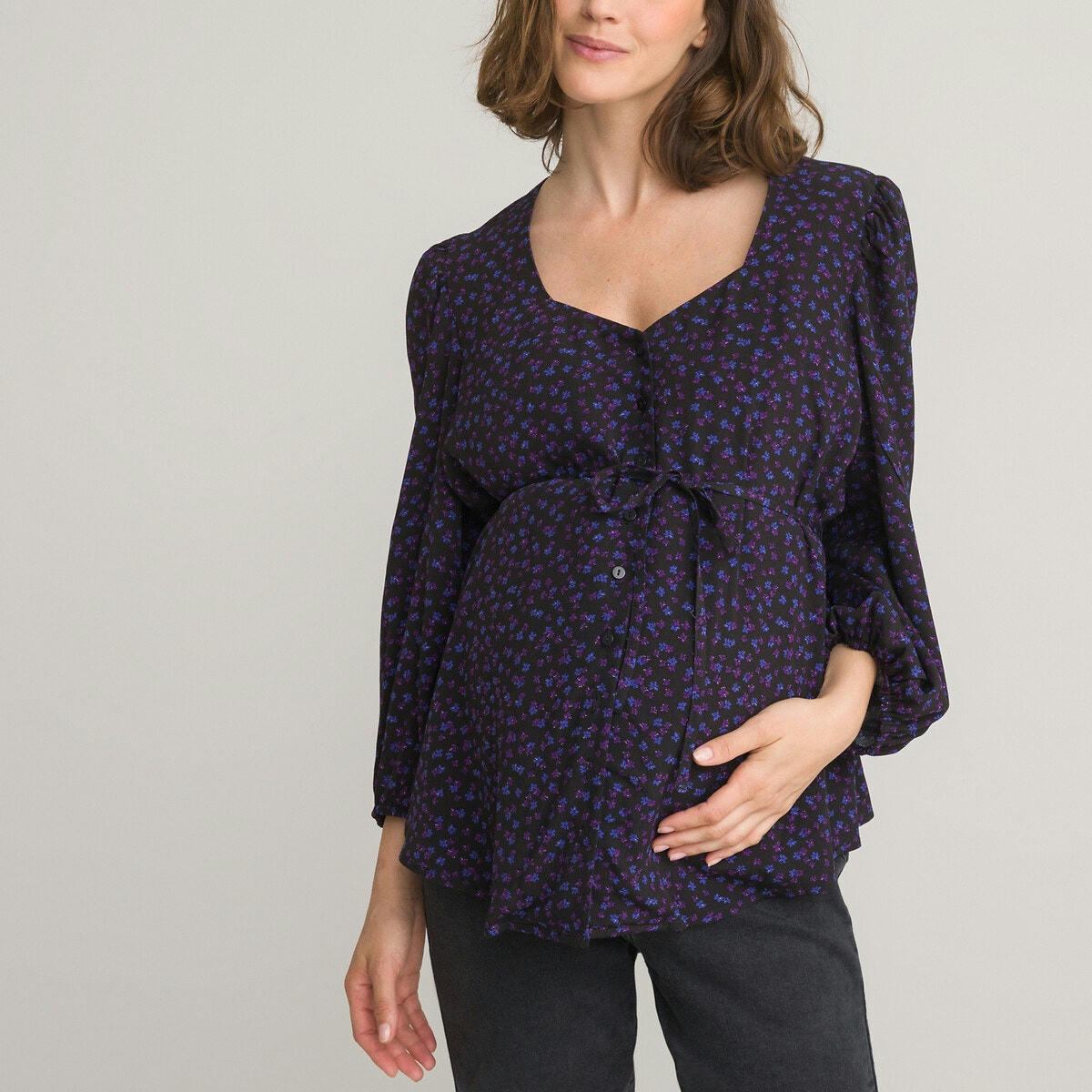 Blouse de grossesse, imprimé fleurs