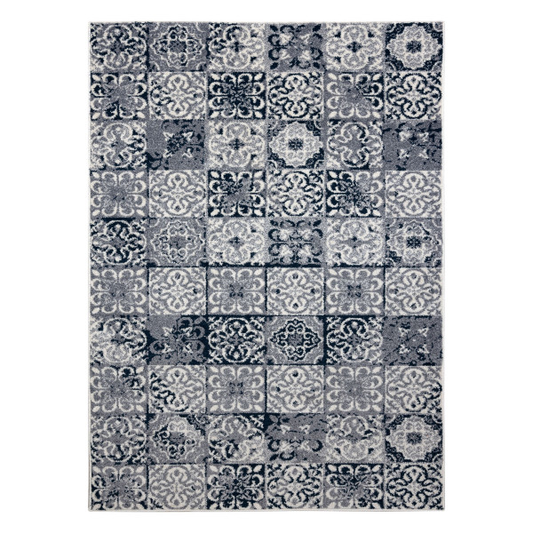 Dywan HEOS 78586 krem / niebieski PATCHWORK, PŁYTKI 120x170 cm
