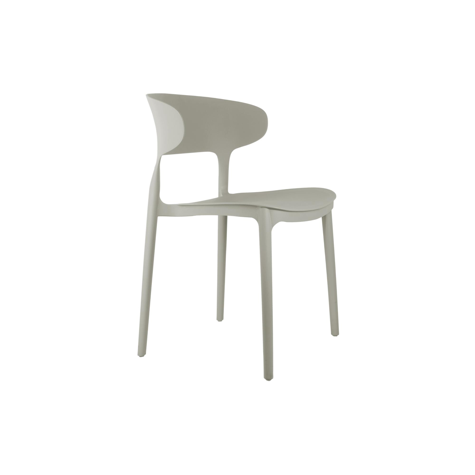 Leitmotiv stoel Fain - grijs - 50x40.5x75cm