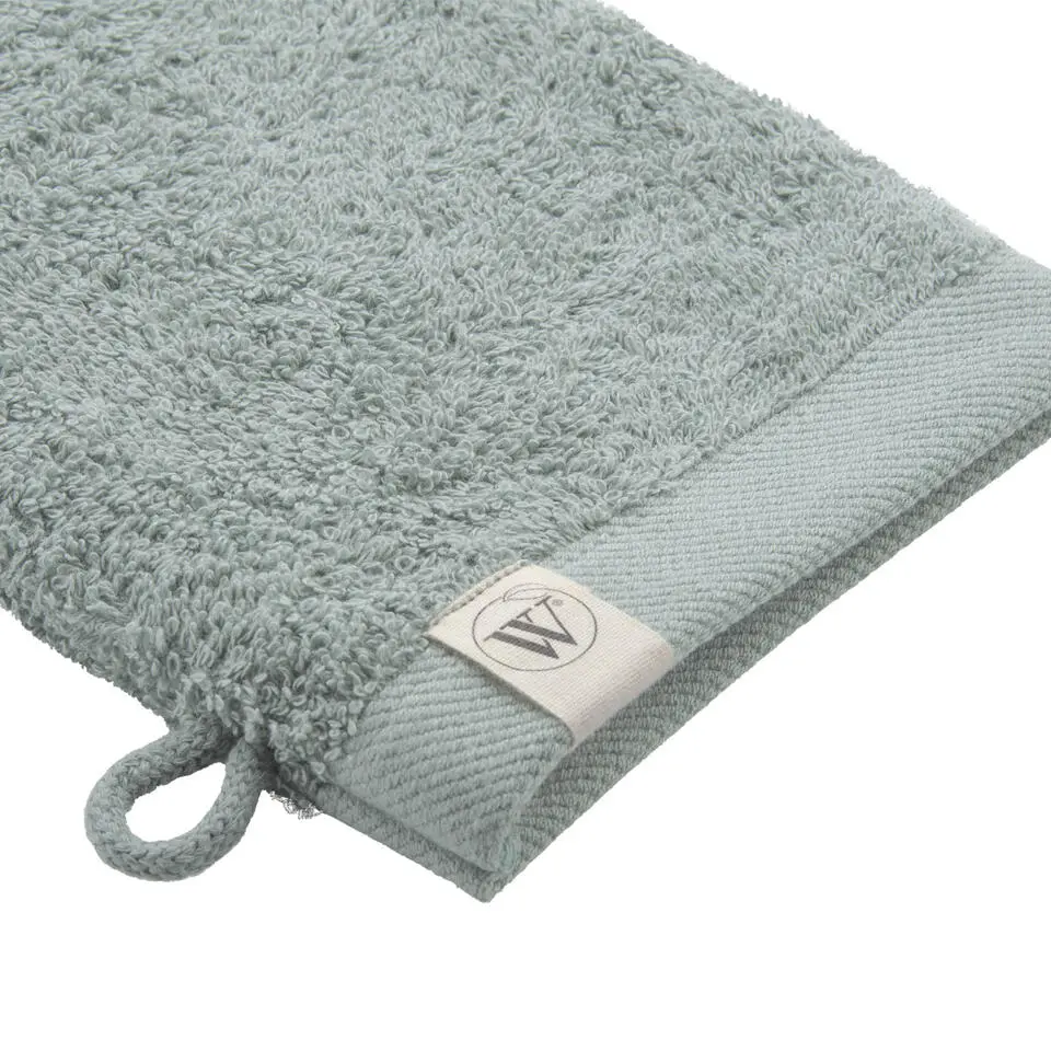 Walra washand - groen - 16x21 cm - 2 stuks