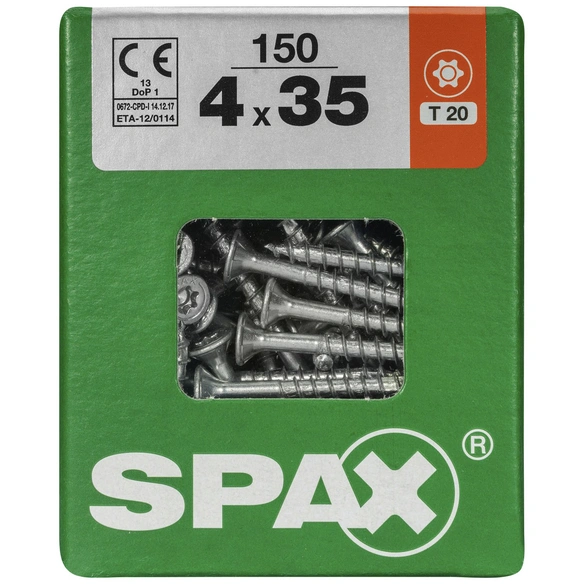 Universalschraube, 4 mm, Stahl, 150 Stk., TRX 4x35 L