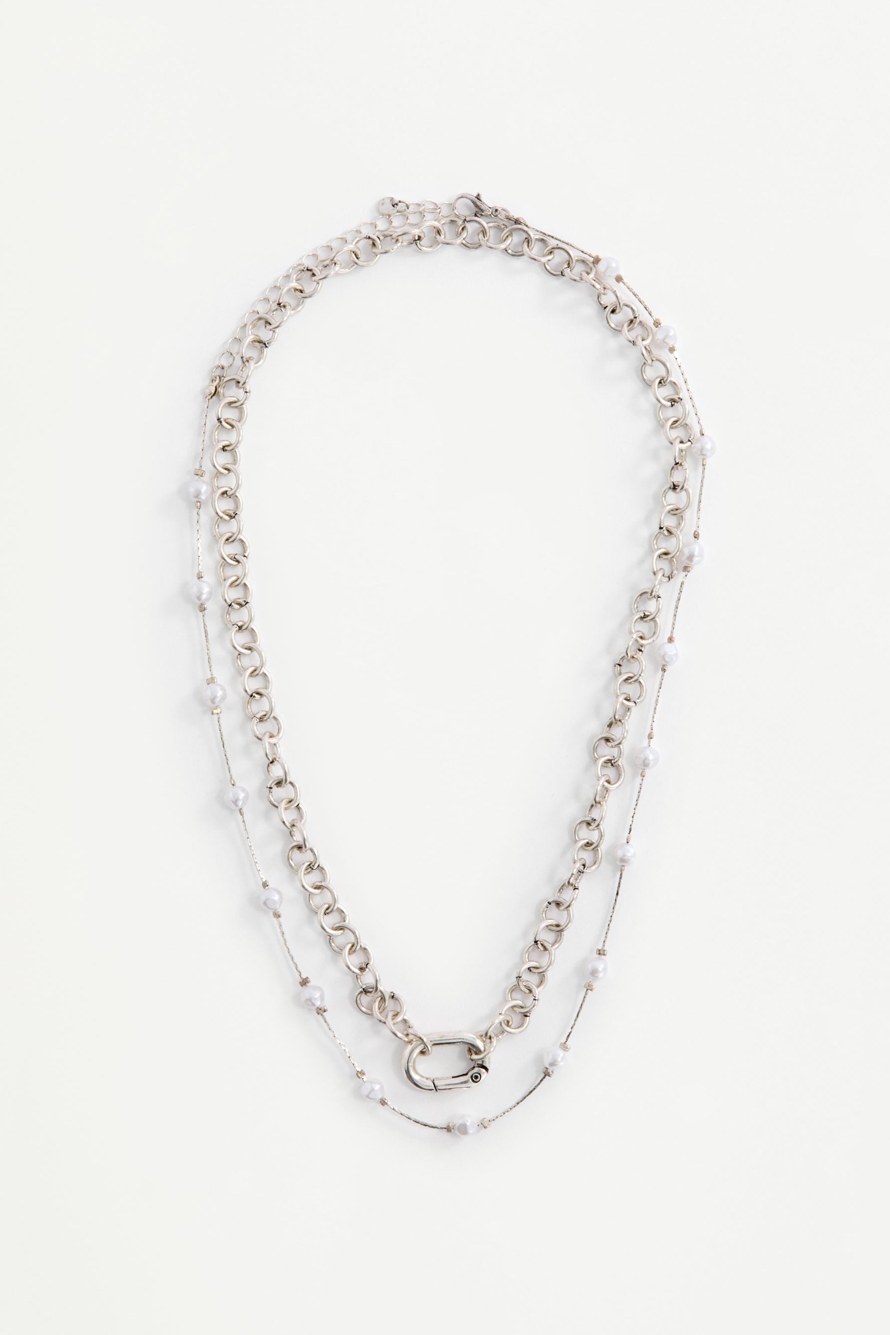 Pack 2 collares cadena y abalorios
