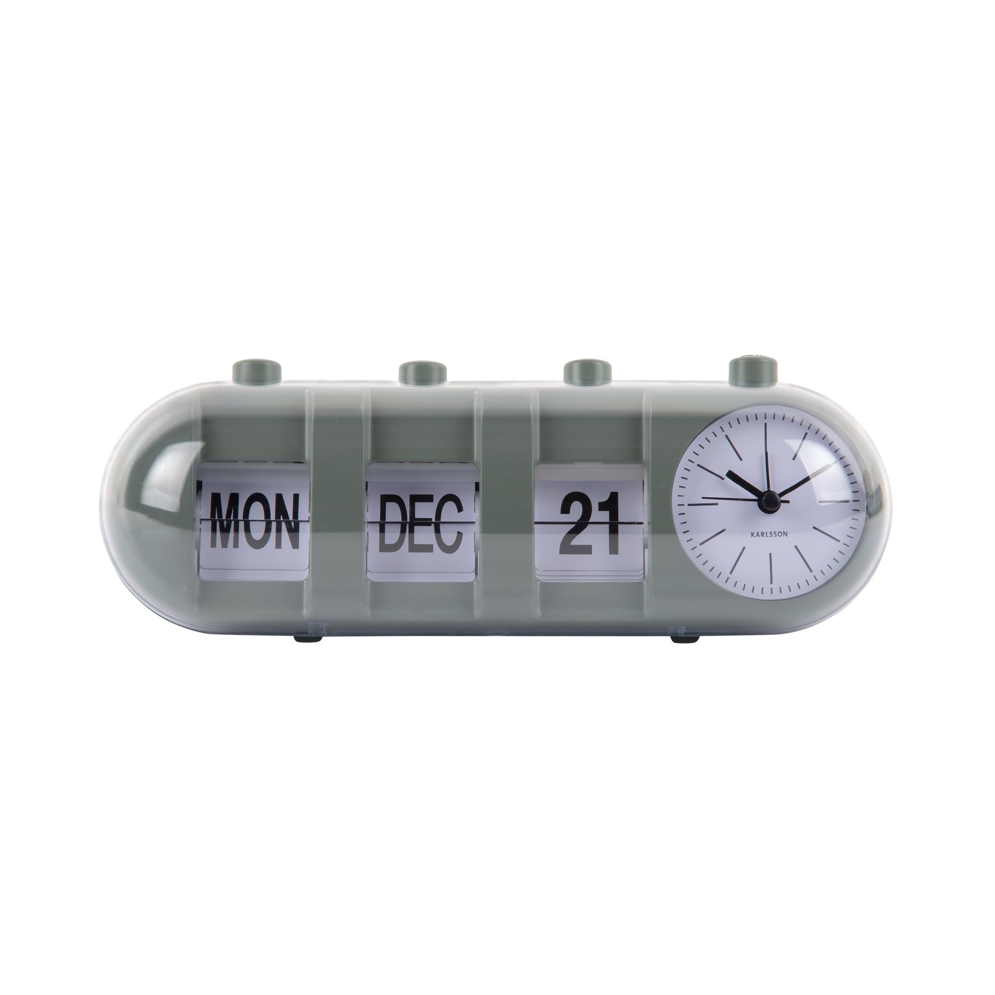 Karlsson wekker Retro Tube - groen - 9x26x9.3cm