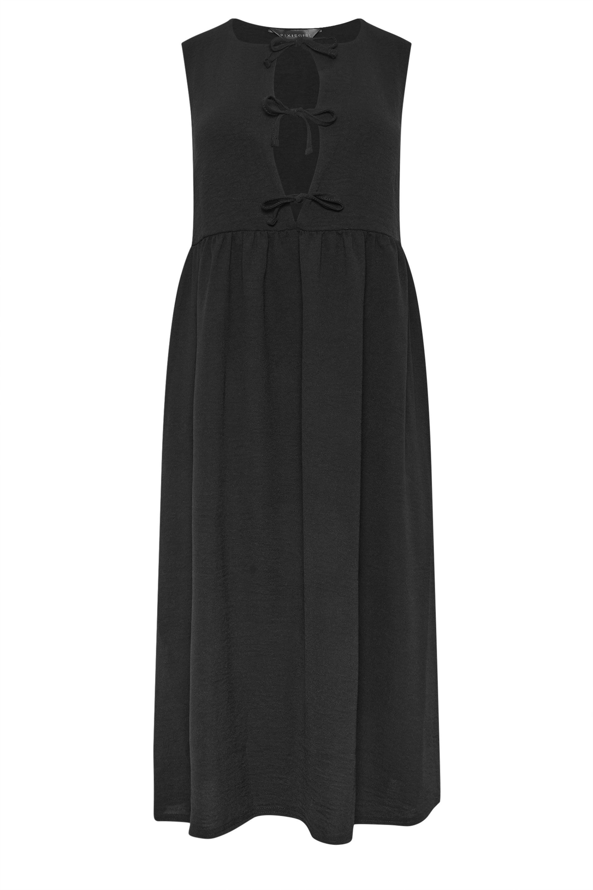 PixieGirl Petite Tie Front Midi Dress