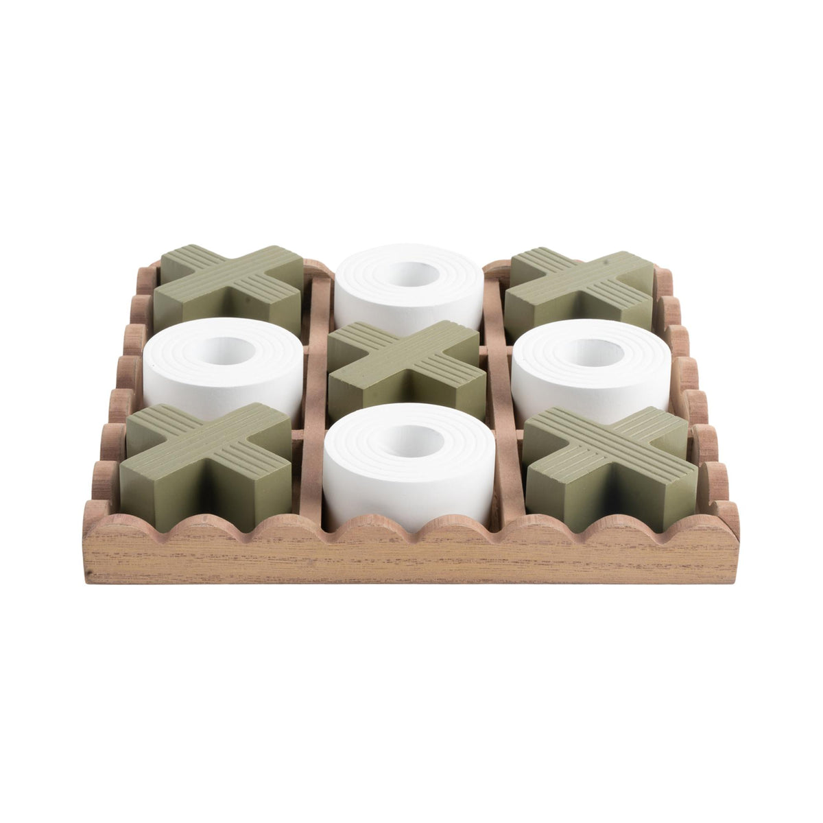 Present Time ornament Tic Tac Toe - groen - 18.5x18.5x5cm