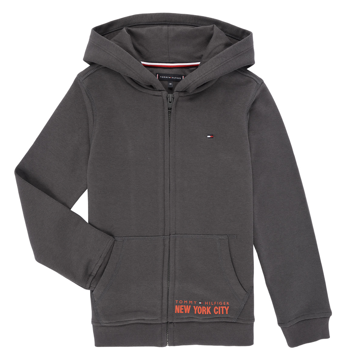 Tommy Hilfiger - NYC PRINT ZIPTHROUGH HOODIE - Grey