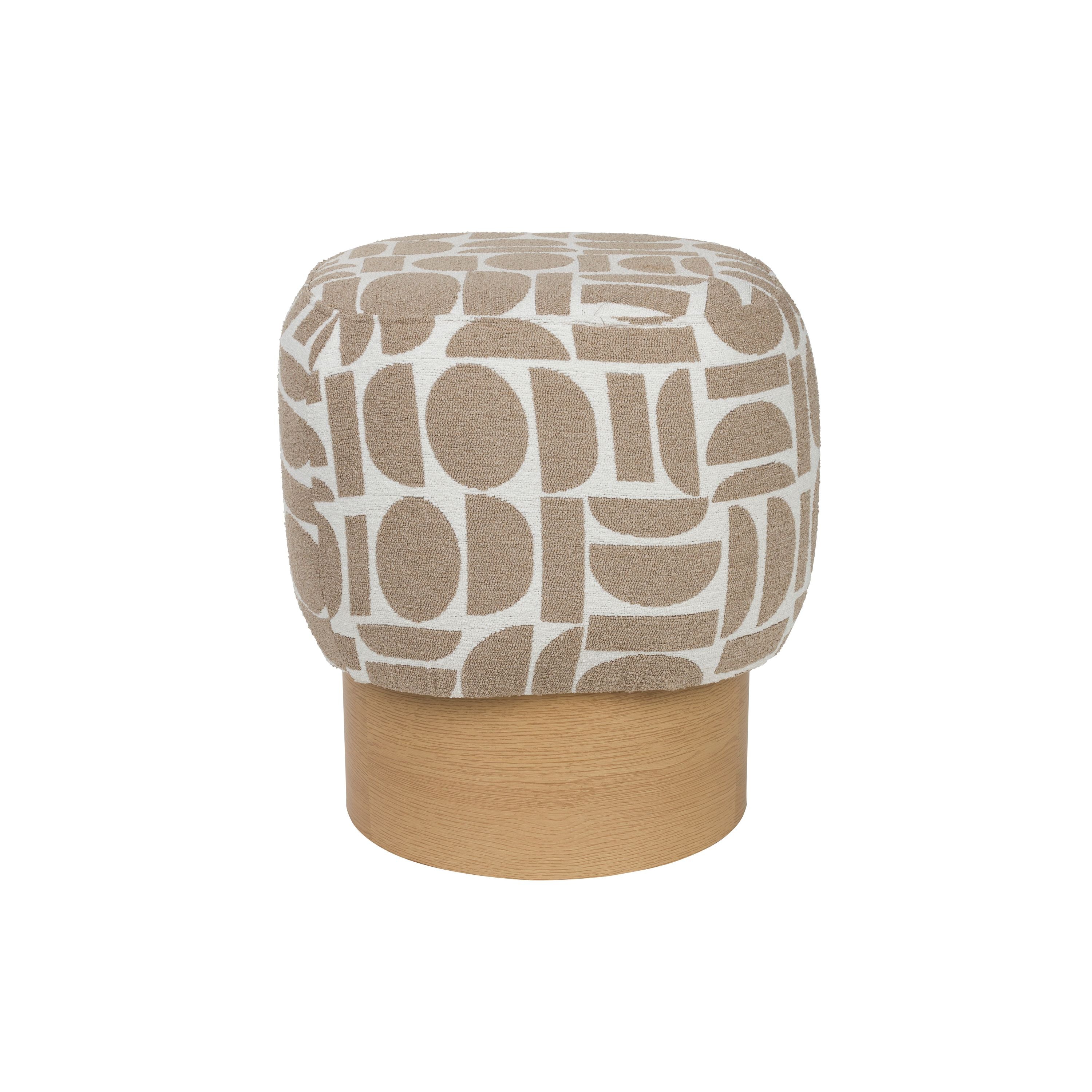 Housecraft Living Cyril Poef/ Krukje Vierkant Beige